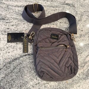 Kedzie Charcoal Quilted Crossbody Bag